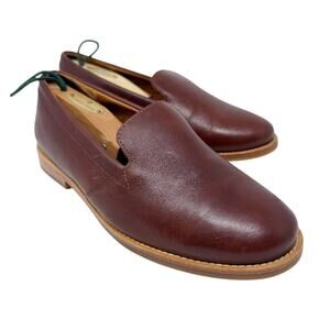 Patina Brown Leather Loafers Women's Size 8.5 EUC Slip On Handmade in Mexico